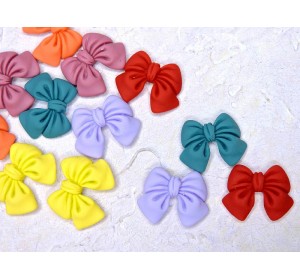 Кабошон "Бантик" 2*2,3 см, цв. микс . - 1 шт.