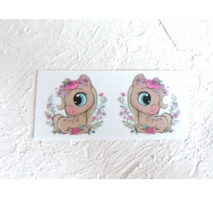 Термонаклейка "Пони" высота - 2,0 см (пара)