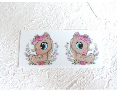 Термонаклейка "Пони" высота - 2,0 см (пара)