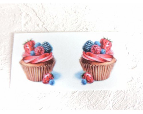 Термонаклейка "Кексик" высота - 2,0 см (пара)