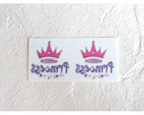 Термонаклейка "Принцесса" высота - 2,0 см (пара)