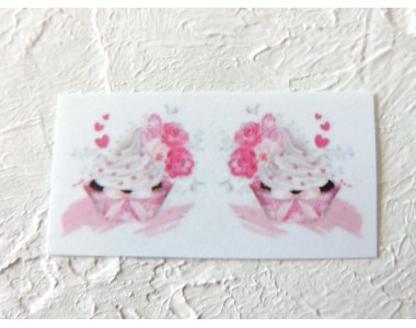 Термонаклейка "Пирожное" высота - 2,0 см (пара)