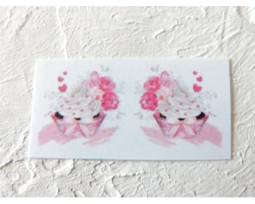 Термонаклейка "Пирожное" высота - 2,0 см (пара)