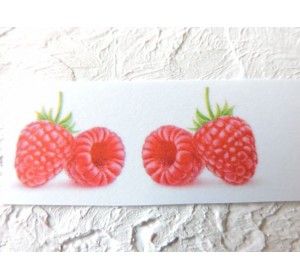 Термонаклейка "Малина" высота - 1,5 см (пара)