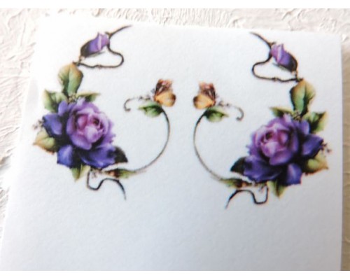 Термонаклейка "Цветочки" высота - 2,5 см (пара)