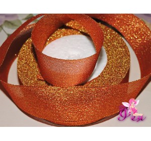 Парча 25мм *23м , цв. красно-золотой - 1м