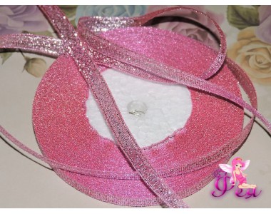 Парча 6мм, цв. розовый -1 м